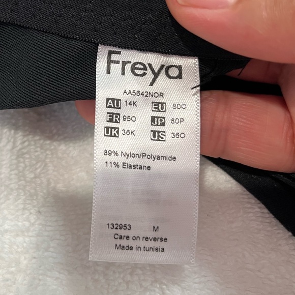 Freya Black Underwire Viva Bra Sz. 36O NWT - Picture 7 of 9